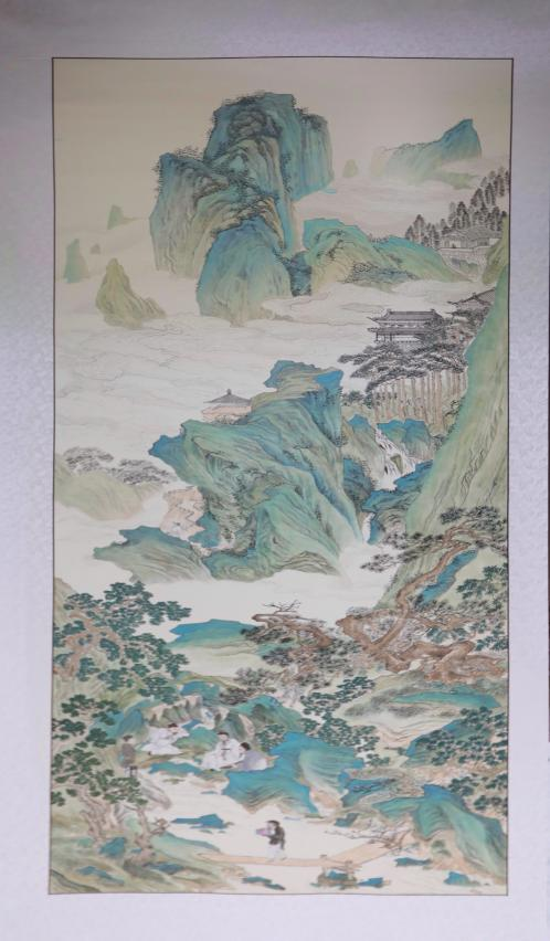 20250423-114 周年校庆｜乐竞官方端网站登录入口离退休教职工书画作品展和摄影作品展开幕-段鸿杰-作品名称：《桃园仙境图》作者：李彦.png